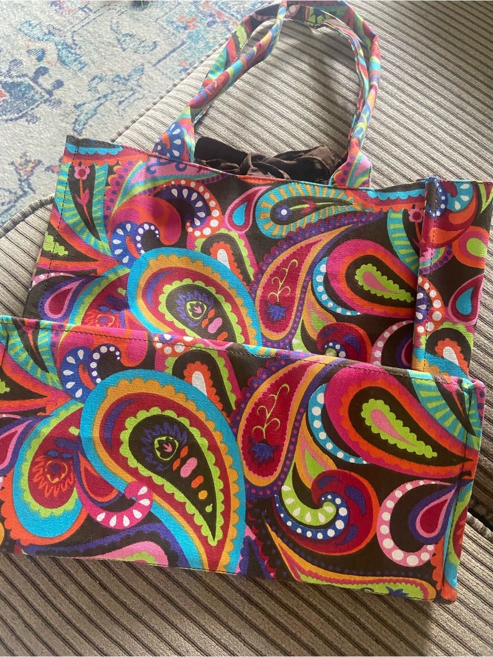 Vibrant Multicolor Paisley Tote Bag - Women Bags